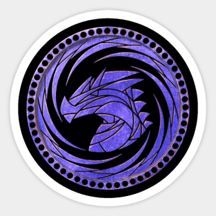 Dragon Sticker - Dragon Coin - Color on Dark by Sexpunk Chronicles
